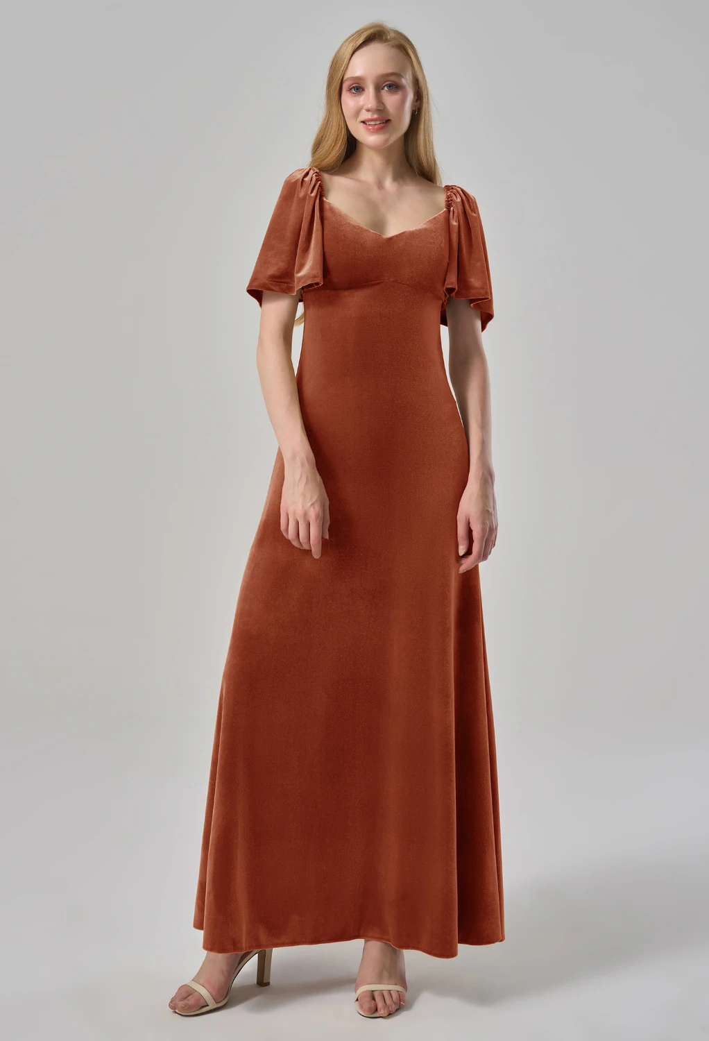 AW Alvera Burnt Orange  Wedding Guest Dresses
