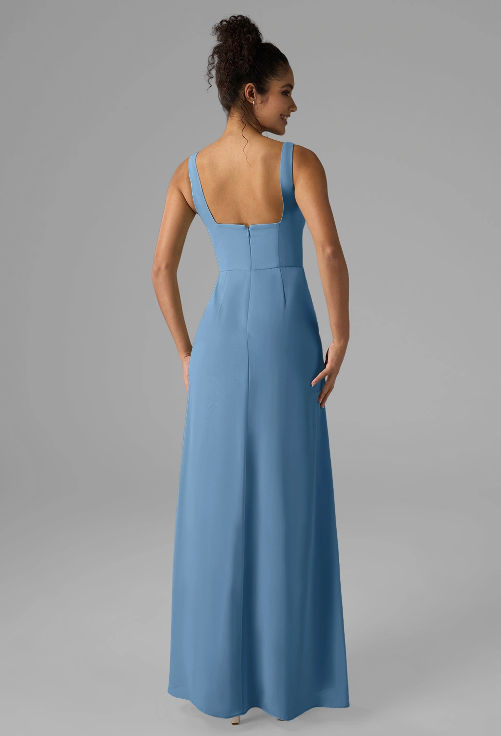 AW Oliwia Dusty Blue  Wedding Guest Dresses