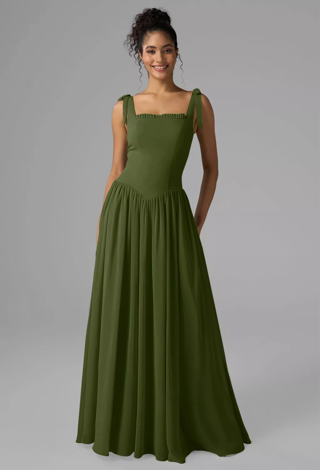olive green bridesmaid dresses nz Cleo Olive Green Wrap Bridesmaid Dress