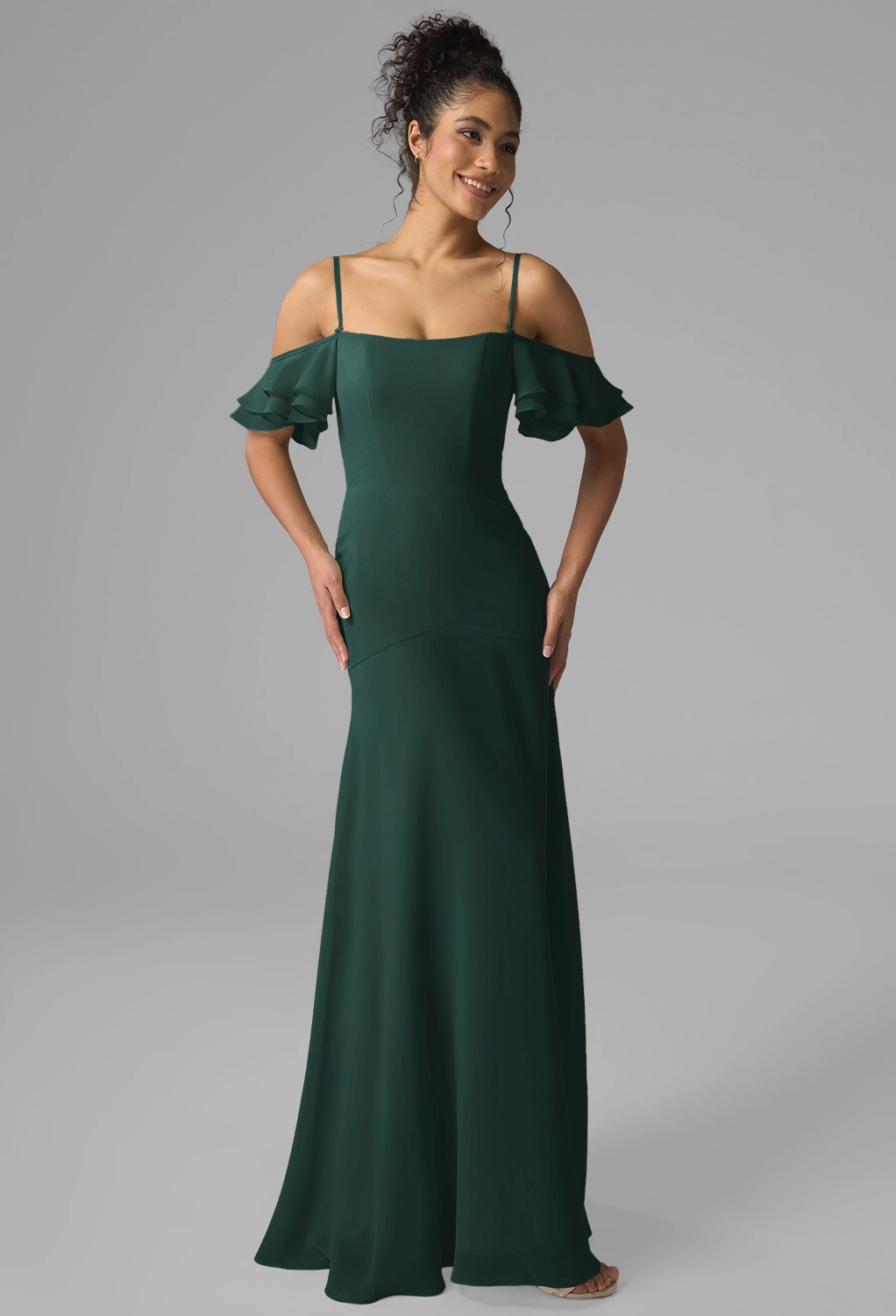 slim fit dress slacks LOTTIE GOWN - SATIN A-LINE DRESS