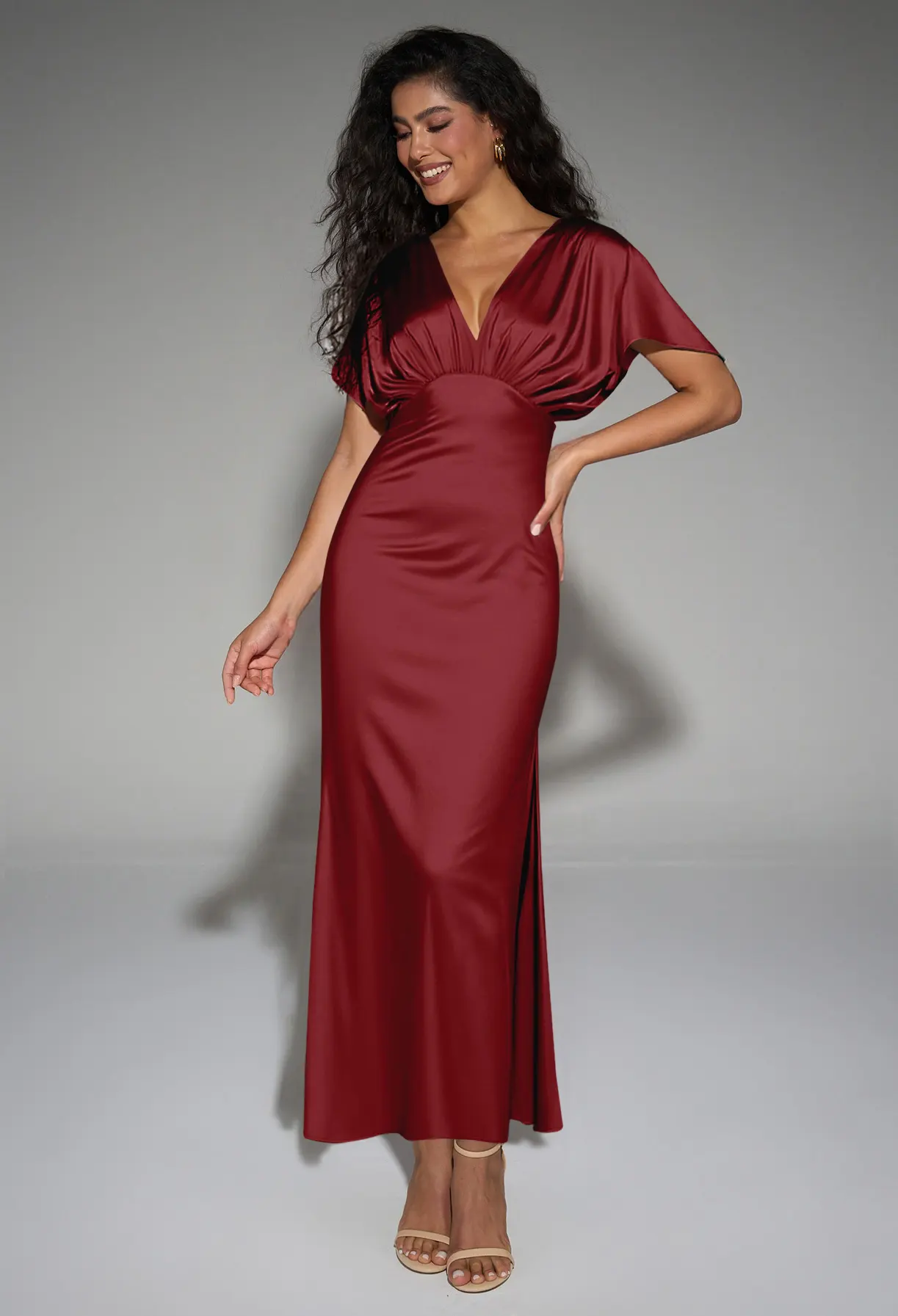 burgundy dress nz Lahni Dress