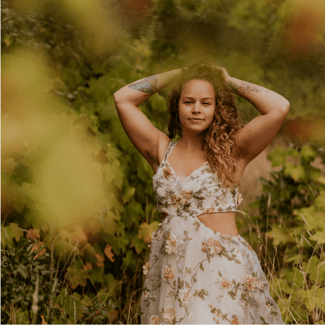 Whimsical boho dress with cascading floral details | AW.Bridal Singapore