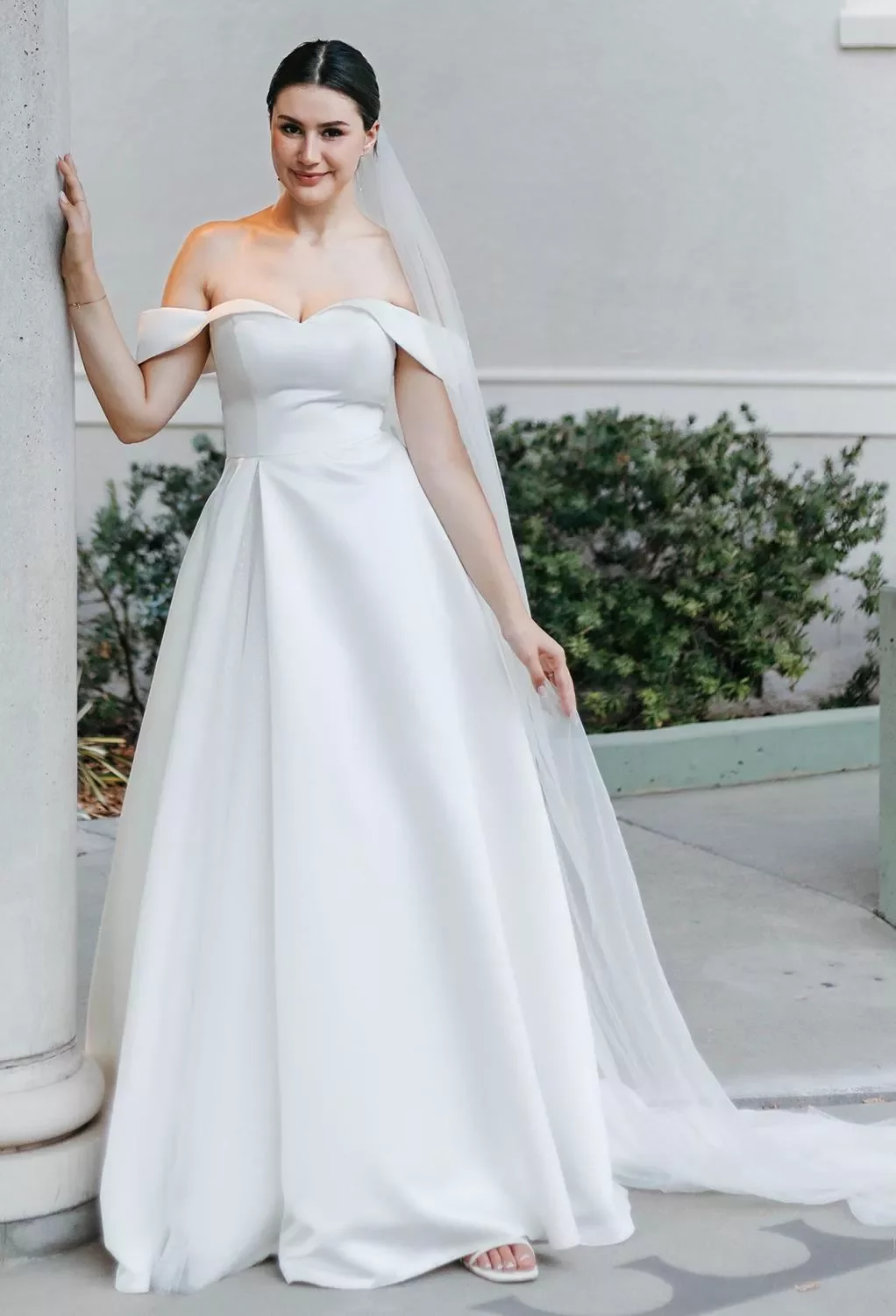 White Satin Brides & Bridal Gowns | AW.Bridal Singapore