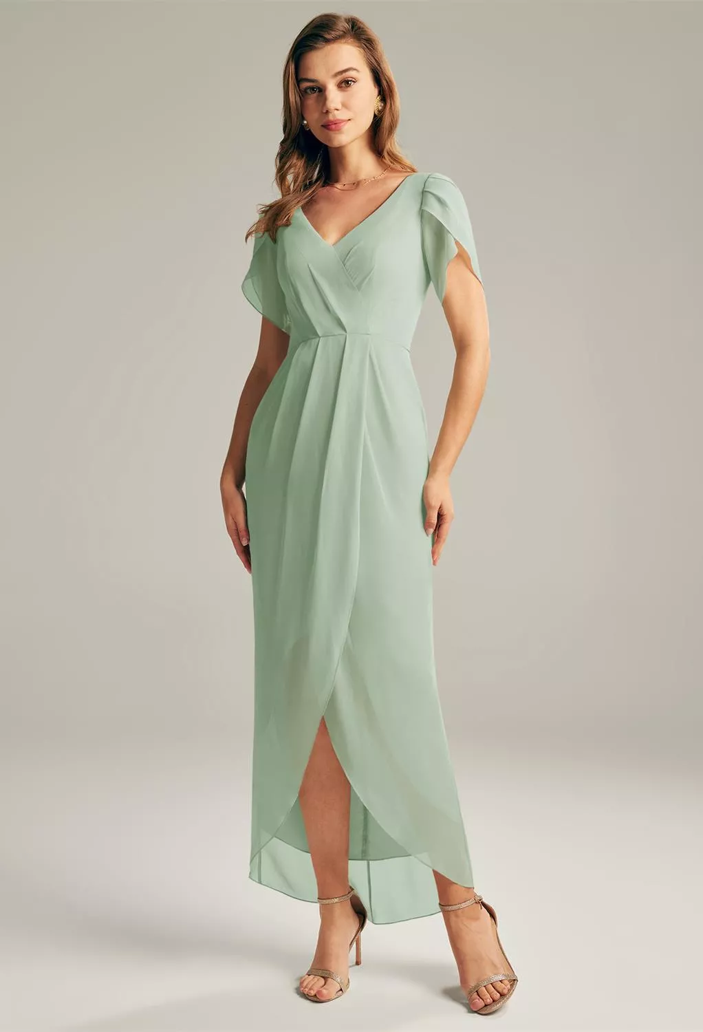 cheap bridesmaid dresses singapore Hi Lo Maternity mixed green bridesmaid dresses