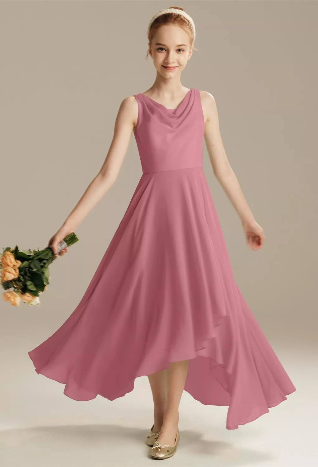 desert rose junior bridesmaid dresses No boning