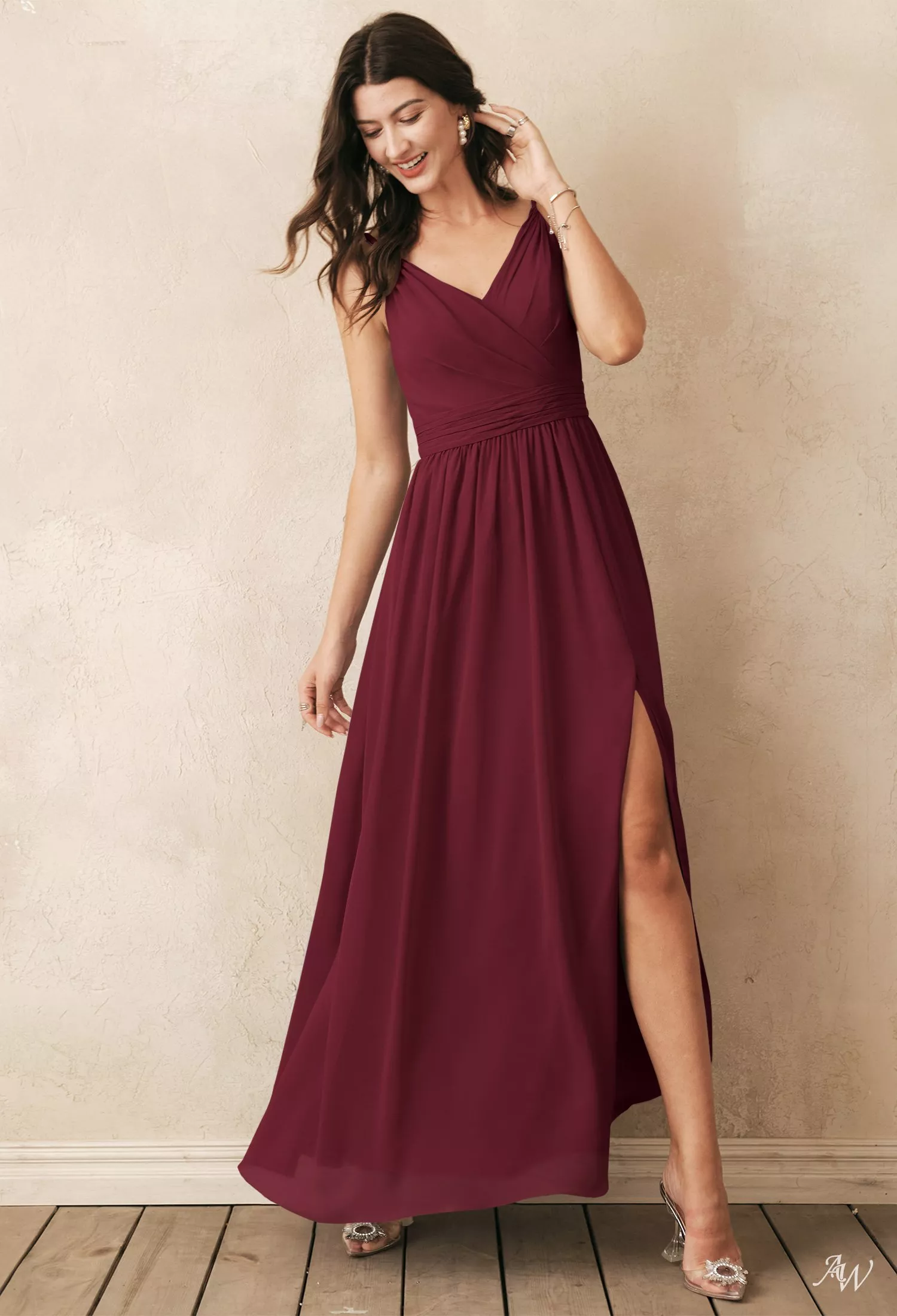 a line dresses singapore Sequin A-Line Midi Dress with Sheer Flutter Sleeves for Wedding Guests &  Parties main image 1