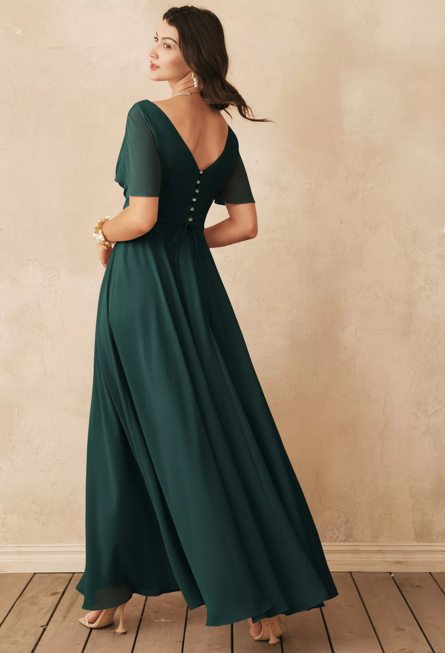 how to stay warm in a bridesmaid dress Button Back Maternity Dresses Color:Clay Combo this dress features a chic holiday dinner dress Burnt Orange Satin Mini
