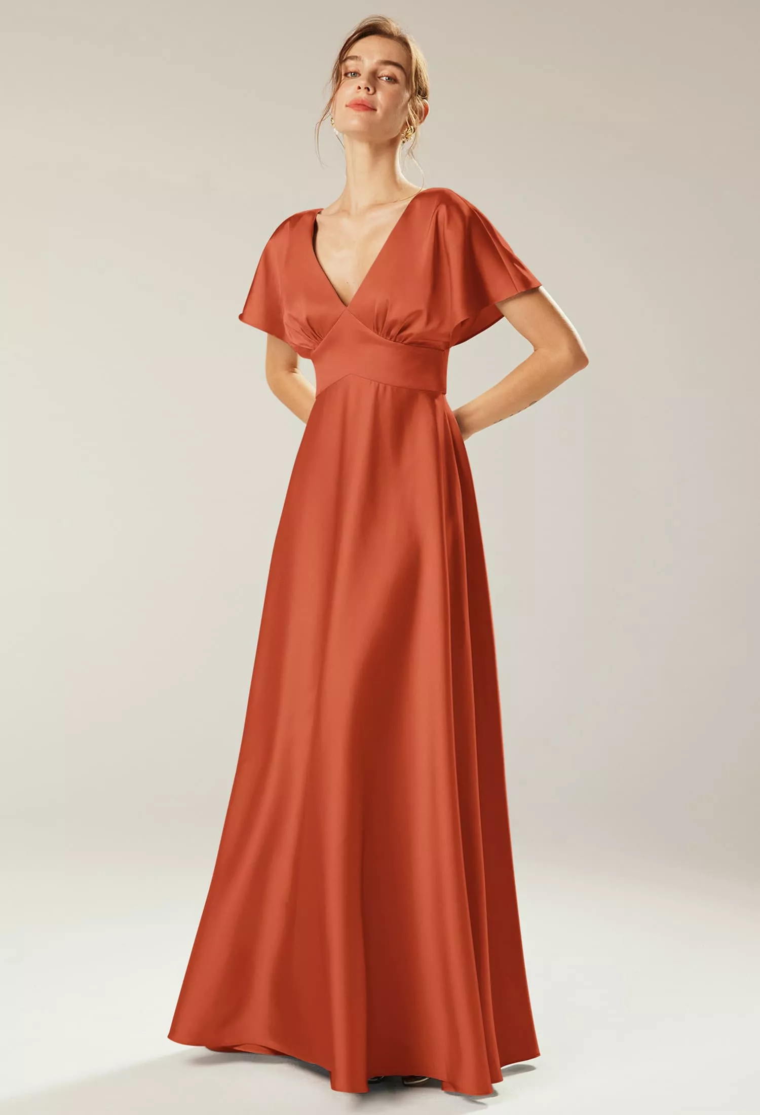 Tangerine, Orange Maternity Bridesmaid Dresses