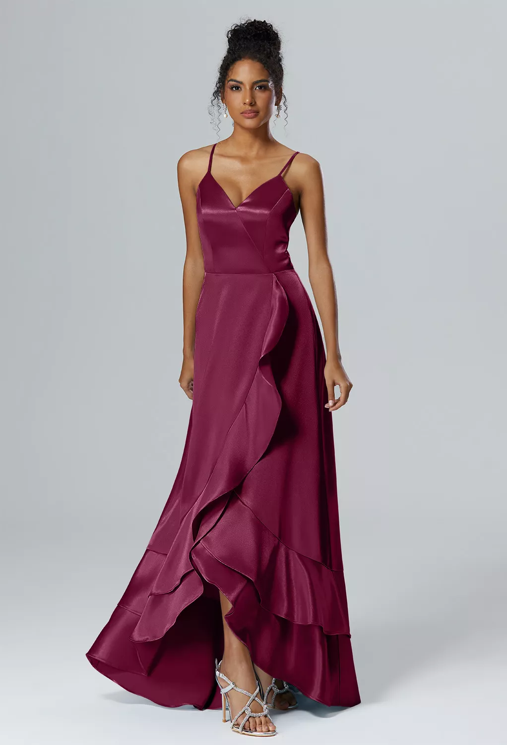 satin dress singapore Krystelle Silky Satin Padded Maxi Dress in Classic Black