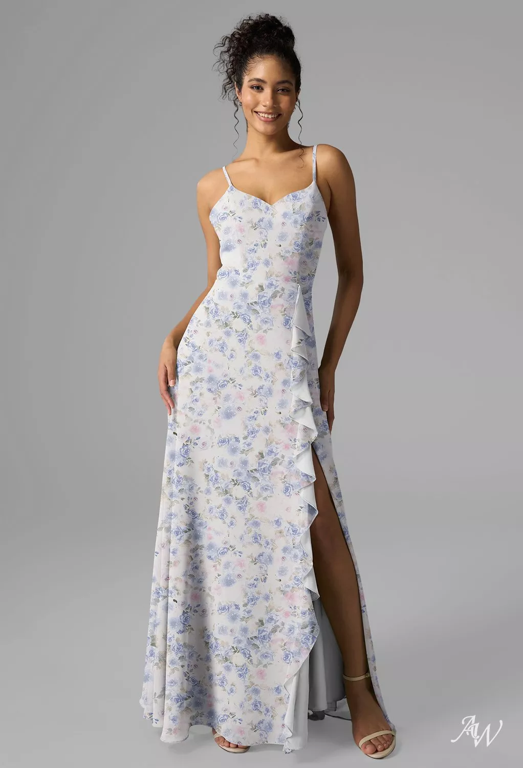 a line dresses singapore Aylaya Singapore Maxi Dress In Light Blue Stripe Linen
