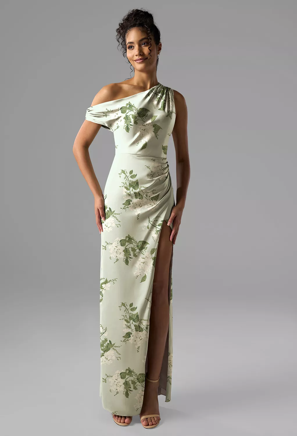 sage green black tie dress Garden Party, Column Wedding Guest Dresses Category: Dresses