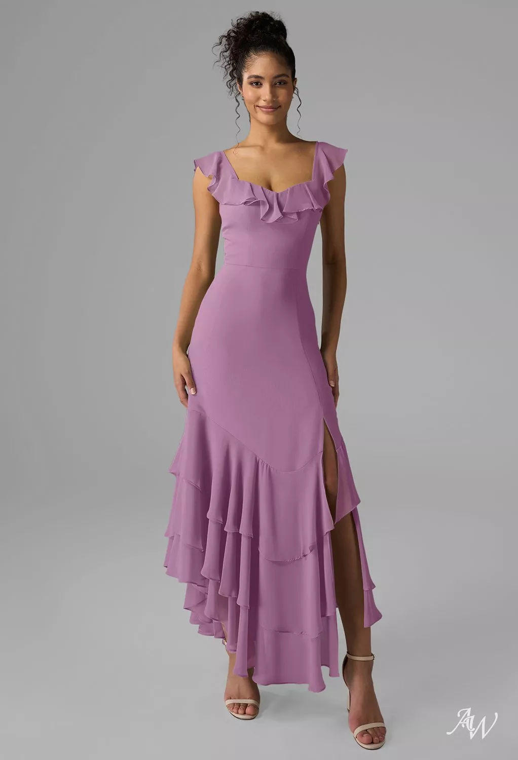 orchid bridesmaid dress AW Anaya Mist Dresses The single shoulder design