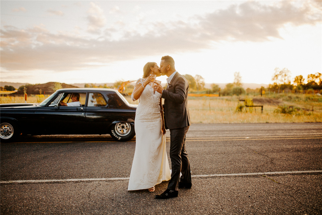 Road Bohemian Wedding