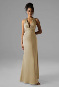 Light Gold Floor Length Dress
