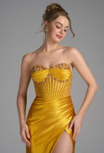 Satin Sequin Sleeveless Maxi Dress